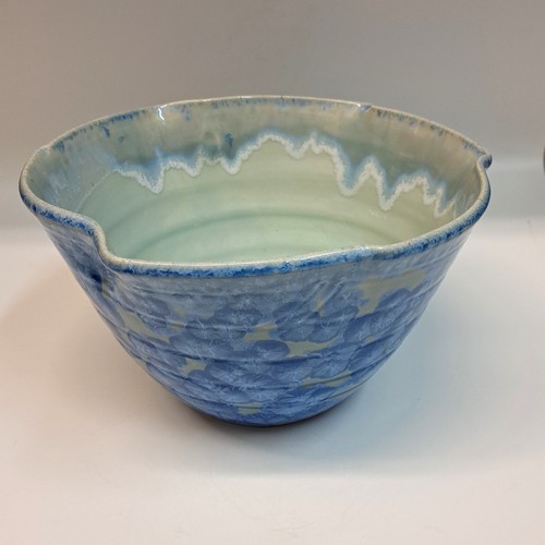 JP-024 Bowl, Light Blue Crystalline $375 at Hunter Wolff Gallery